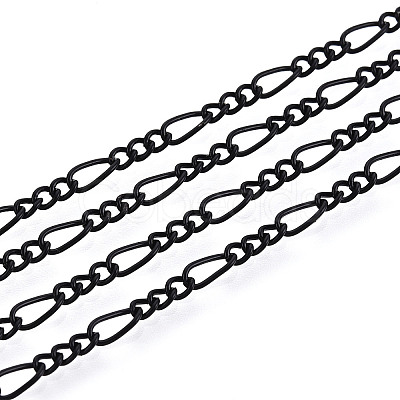 Brass Coated Iron Curb Chain Necklace Making MAK-T006-04A-1