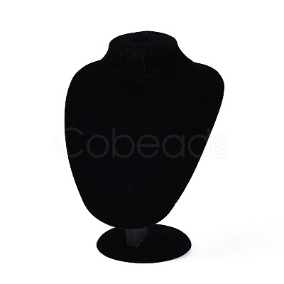 Bust Shaped MDF Covered with Velvet Jewelry Set Display Stands AJEW-U002-01B-1