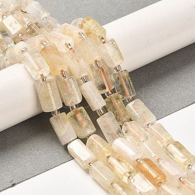 Heated Natural Citrine Beads Strands G-N327-06-16-1