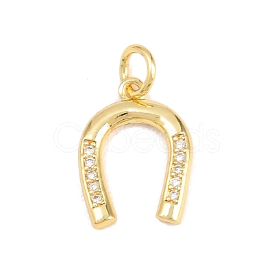 Brass Micro Pave Cubic Zirconia Pendants KK-H273-40G-01-1