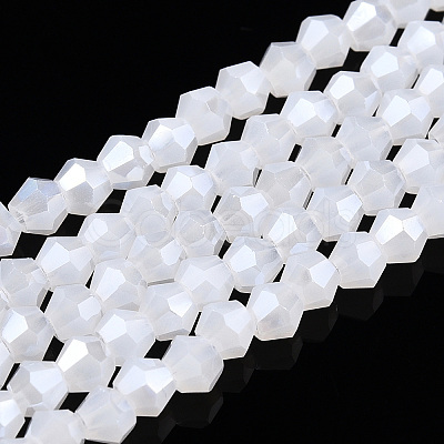 Imitation Jade Electroplate Glass Beads Strands EGLA-A039-J2mm-A06-1
