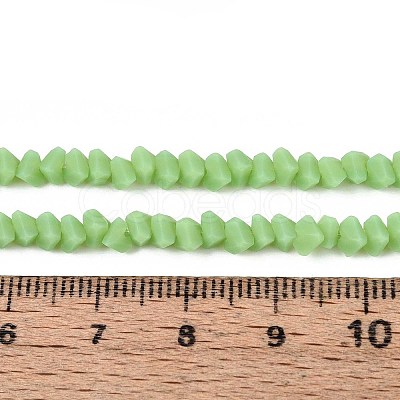 Frosted Opaque Glass Beads Strands GLAA-N017-4mm-16-1