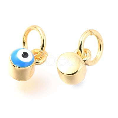 Brass Enamel Pendants KK-Y001-02C-G-1