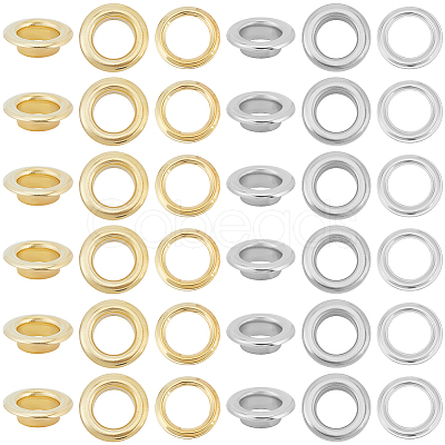 200Pcs 2 Colors Iron Grommet Eyelet Findings IFIN-GF0001-59D-1
