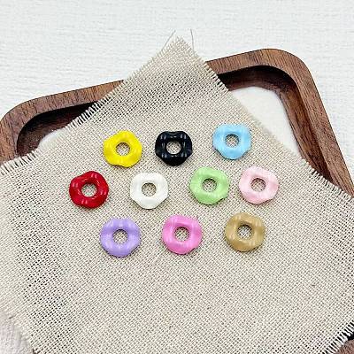 Baking Paint Alloy Enamel European Beads FIND-G092-08-1