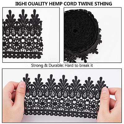 Lace Trim Nylon Ribbon SRIB-WH0006-26B-1