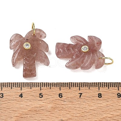 Natural Strawberry Quartz Carved Pendants GG-CBA67BD-02G-H-1