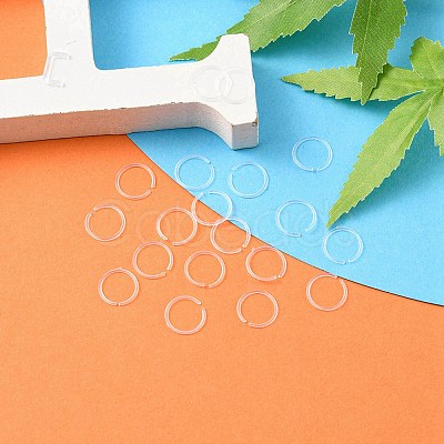 Acrylic Hoop Nose Ring AJEW-YW0001-06I-1