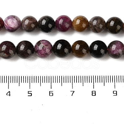 Natural Tourmaline Beads Strands G-L637-A01-8mm-1