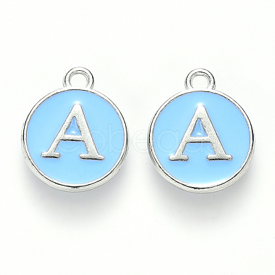 Platinum Plated Alloy Enamel Charms LS-X-ENAM-S118-04A-P-1