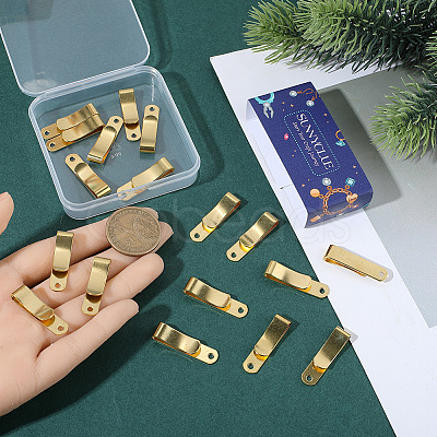 20Pcs Brass Tie Clips KK-SC0007-10C-1