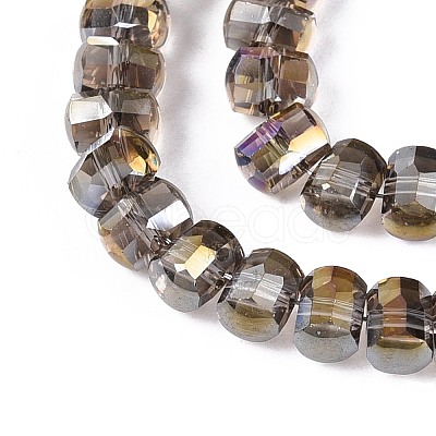 Electroplate Transparent Glass Beads Strands EGLA-N022-09A-B03-1
