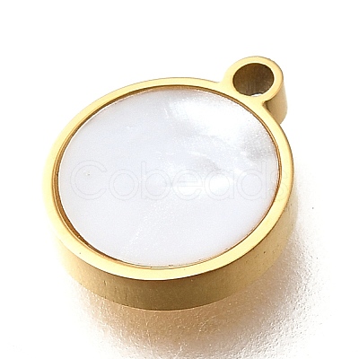 304 Stainless Steel Flat Round Charms STAS-Q348-27A-G01-1