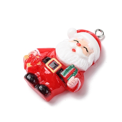 Christmas Opaque Resin Pendants RESI-A049-05L-1