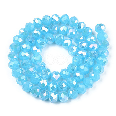 Electroplate Glass Beads Strands EGLA-A034-J10mm-B10-1