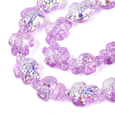 Electroplate Transparent Glass Beads Strands EGLA-N055-04A-07-1