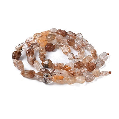 Natural Rutilated Quartz Beads Strands G-L493-10-1
