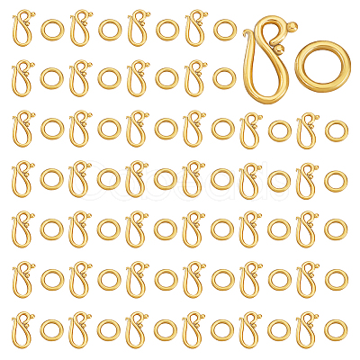 40 Sets Tibetan Style Hook and Eye Clasps FIND-PH0025-31-1