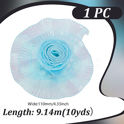 1Pc Polyester Pleated Lace Trim OCOR-GA0002-67C-1