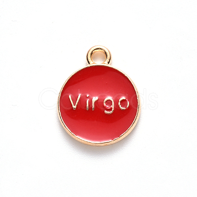 Alloy Enamel Pendants X-ENAM-S124-01B-07B-1