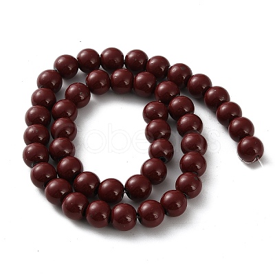 Spray Painted Synthetic Non-magnetic Hematite Beads Strands G-C248-F01-4mm-1