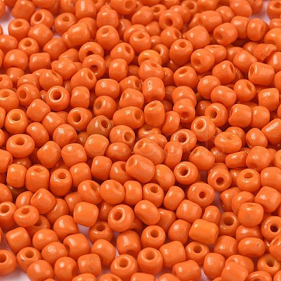 Baking Paint 6/0 Glass Seed Beads SEED-S004-Y3-1