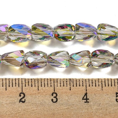 Transparent Electroplate Glass Beads Strands GLAA-G116-03A-HR03-1