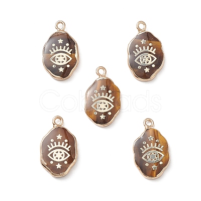 Natural Tiger Eye Pendants G-K333-01J-1