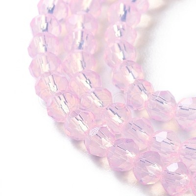 Baking Paint Transparent Glass Beads Strands DGLA-A034-J4MM-D09-1