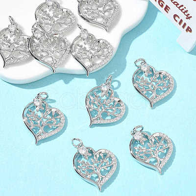 SHEGRACE Valentine's Day Brass Clear Cubic Zirconia Pendants XGRQ3K059-558P-1