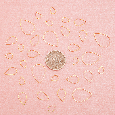 Brass Linking Rings KK-SC0001-23G-1