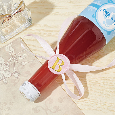Brass Wax Seal Stamp with Wood Handle AJEW-WH0412-0297-1