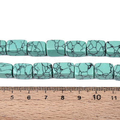 1 Strand Synthetic Turquoise Dyed Beads Strands G-FH0002-59A-1