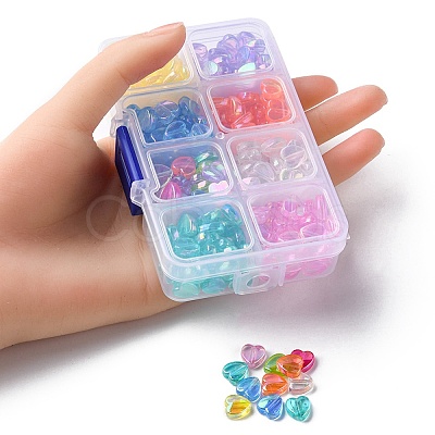 320Pcs 8 Style Transparent Acrylic Beads TACR-YW0001-65-1