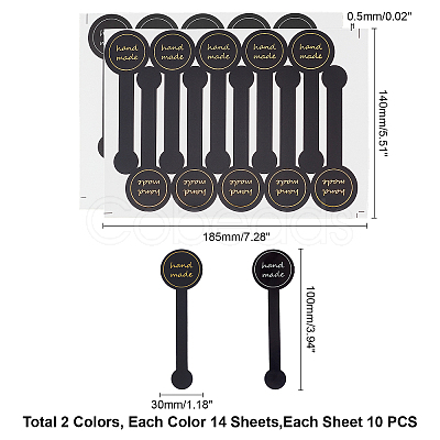 28Sheets 2 Colors DIY Sealing Stickers AJEW-PH0002-69-1