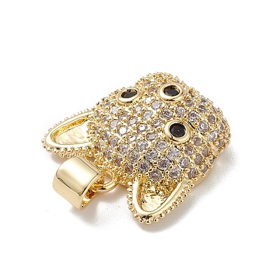 Brass Micro Pave Cubic Zirconia Pendants KK-M240-10F-1