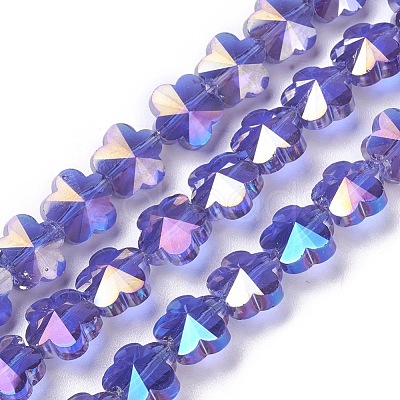 Electroplate Glass Beads Strands EGLA-J148-A-AB03-1