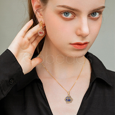 10Pcs 5 Styles Natural Green Aventurine & Rose Quartz & Lapis Lazuli & Amethyst & Carnelian Pendants PALLOY-GO00028-1