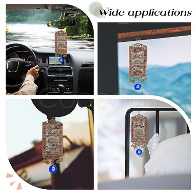 Zinc Alloy & Cloth Hanging Pendant Decorations HJEW-WH0036-21-1