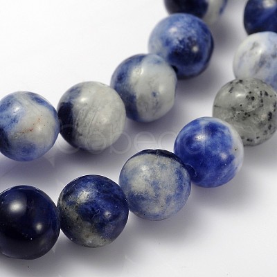 Natural Sodalite Beads Strand GSR6mmC013-1
