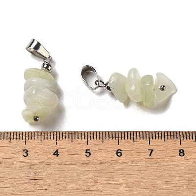 Natural New Jade Chip Pendants G-H307-07P-08-1