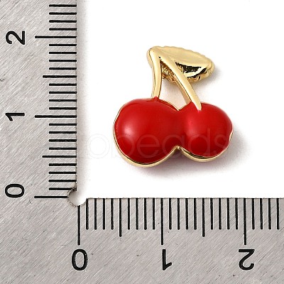 Brass Enamel Beads KK-I360-003G-01B-1