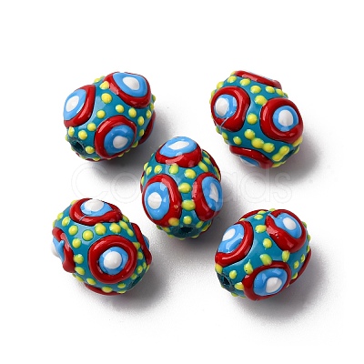 Glass Enamel Beads GLAA-C038-01B-1