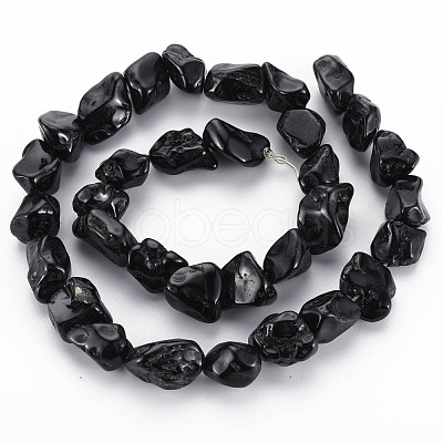 Natural Black Spinel Beads Strands G-Q948-36-1