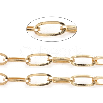 3.28 Feet Ion Plating(IP) 304 Stainless Steel Paperclip Chains X-CHS-F009-02B-G-1