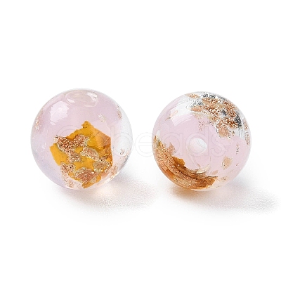 Handmade Gold & Silver Foil Lampwork Beads GLAA-G107-07A-12-1