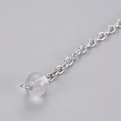 Natural Crystal Sphere Dowsing Pendulums BJEW-E292-A10-1