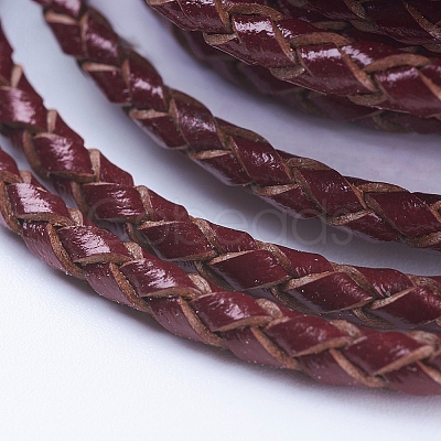 1 Roll Round Braided Cowhide Cords WL-SC0001-01A-1