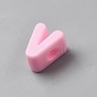 Acrylic European Beads OACR-WH0050-09V-1