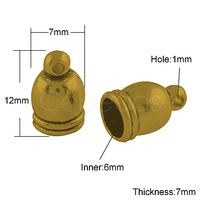 Tibetan Style Cord Ends LS-TIBE-4736-AG-LF-1